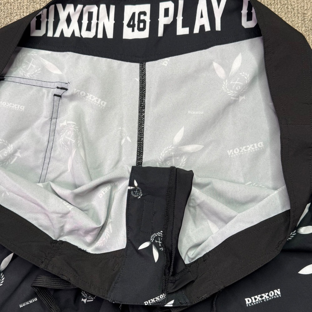 Dixxon Flannel Company x Playboy Men's Black Graphic Board Shorts Size 46 - Picture 4 of 9